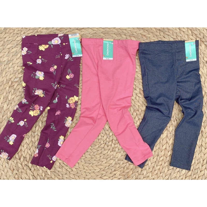 Quần legging bé gái chất cotton mềm mát size 7-20 kg