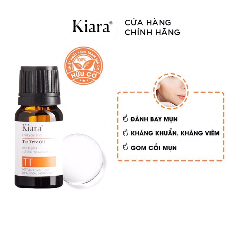 Bộ Đôi giảm Mụn Giảm Thâm Kiara Grapeseed Oil và Tea Tree Oil