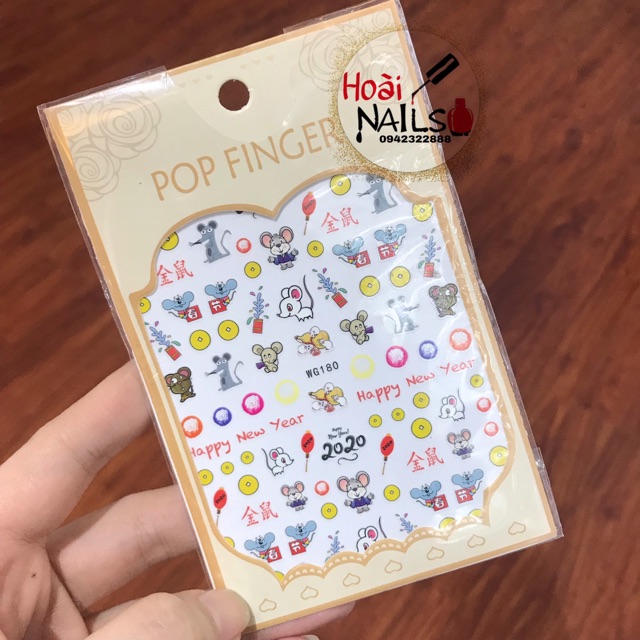 Sticker tết - Phụ kiện Nail