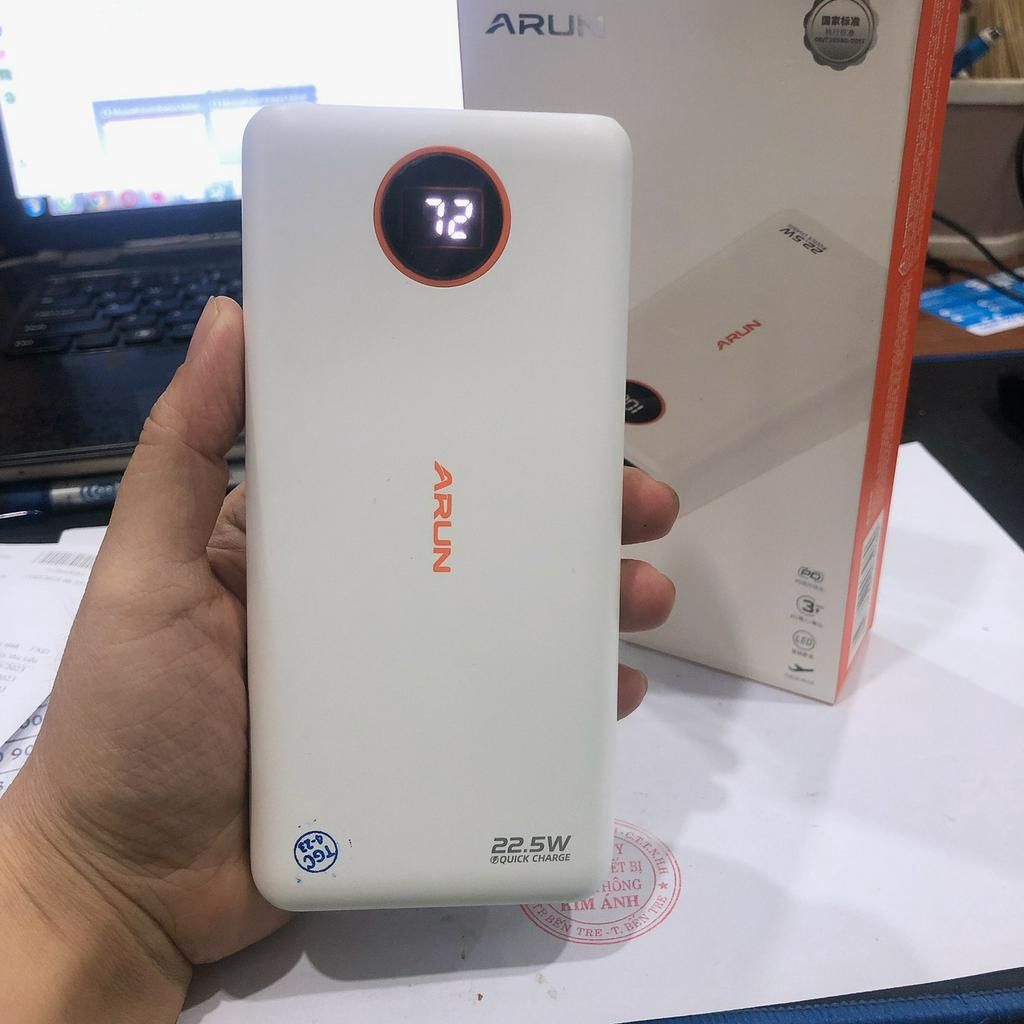 Sạc Dự Phòng Arun FC20P Pro 20000 mAh  Sạc Nhanh 2 Chiều Type C, Hàng chính hãng