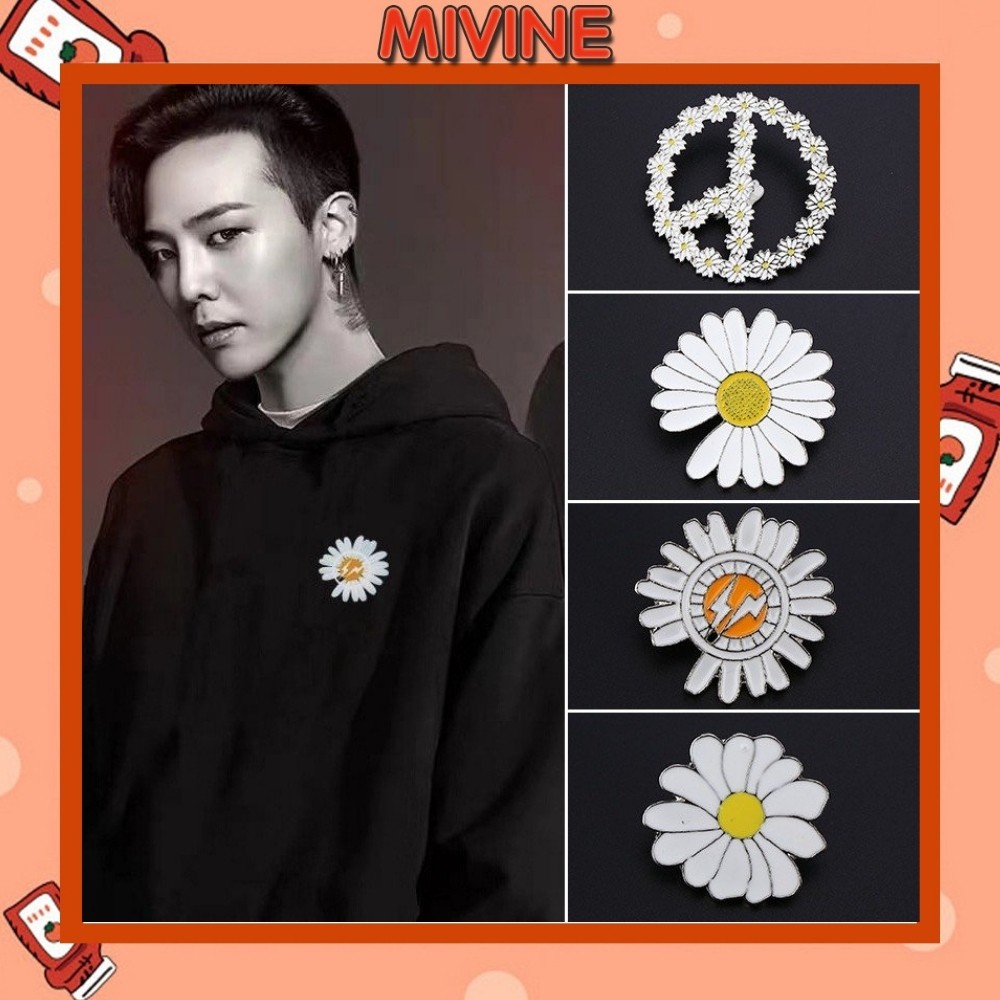 Ghim cài áo Mivine kiểu hoa cúc Hàn Quốc phong cách PK9
