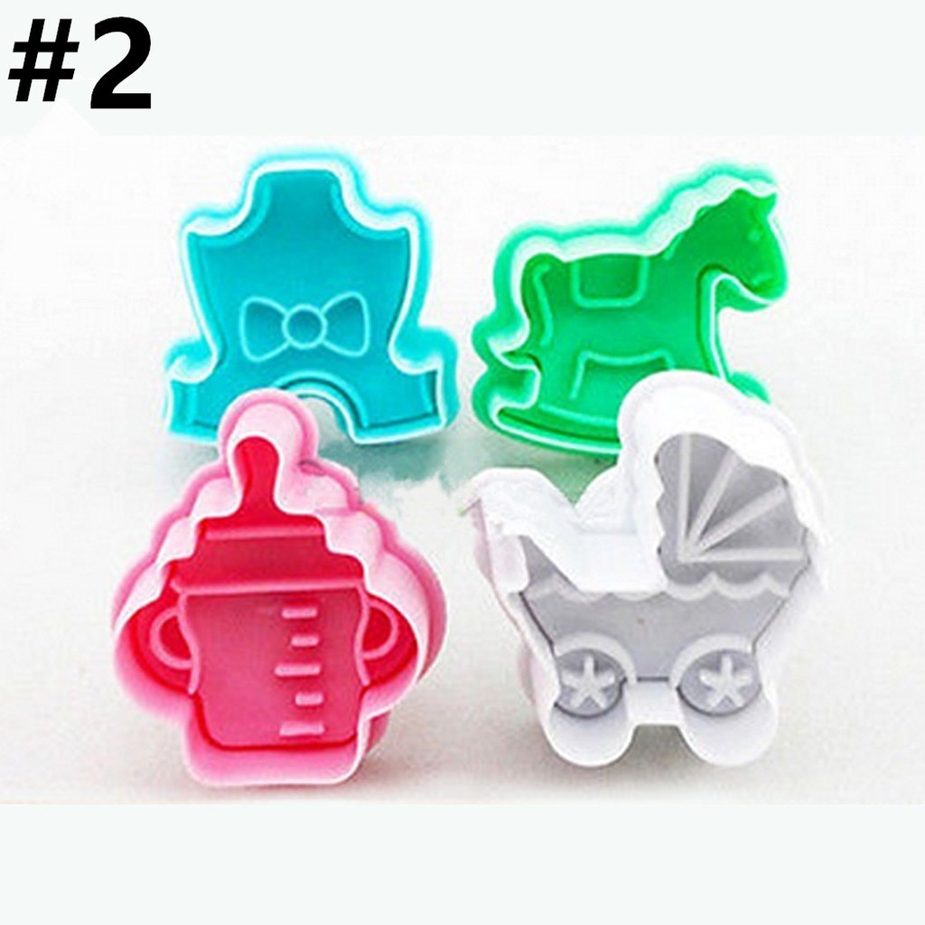 Bộ 4 khuôn làm bánh cookie hình hoạt hình