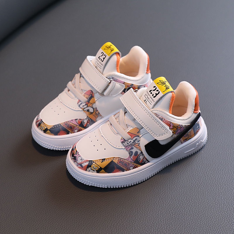 Giày thể thao đế mềm thoải mái phong cách Hàn Quốc thời trang mùa thu cho bé trai và gái 2023