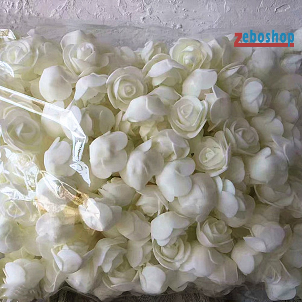 Set 500 Bông Hoa Hồng Giả Bằng Xốp PE Dành Cho Trang Trí Nhà Búp Bê / Tiệc Cưới DIY