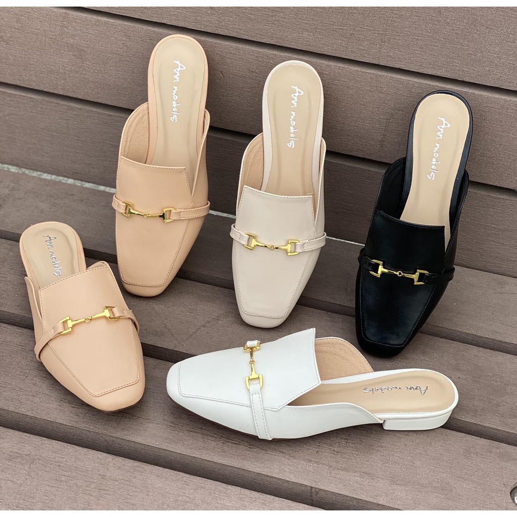 Giày Sục mũi vuông Annmodels 2 phân kiểu dáng thời trang _A028SUC