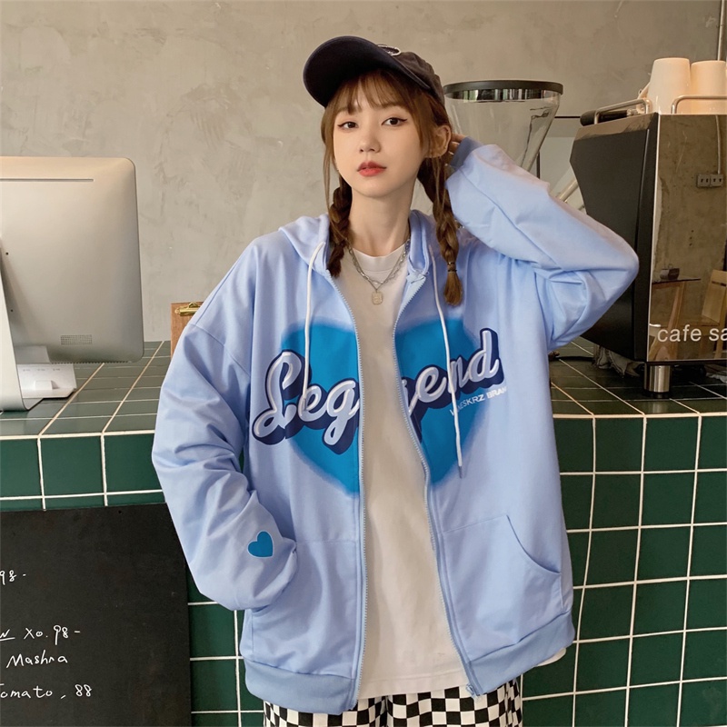 SUXI Áo Khoác Hoodie In Chữ Thời Trang Nữ Tính