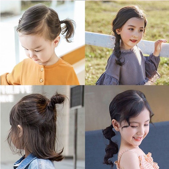 Chun buộc tóc màu đen, thun cột tóc cho bé sợi nhỏ, dai và mỏng