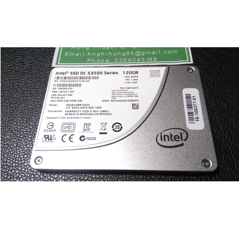Ổ cứng SSD Intel 120Gb DC S3500 Series, hàng zin chính hãng tháo thừ server siêu bền và ổn định, bảo hành 3 năm | BigBuy360 - bigbuy360.vn