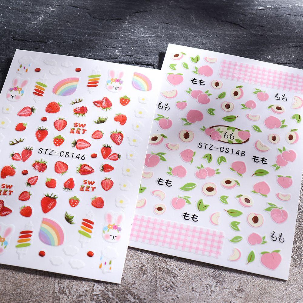 ROSE Miếng Dán Trang Trí Móng Tay Hình Hoa Tulip Xinh Xắn