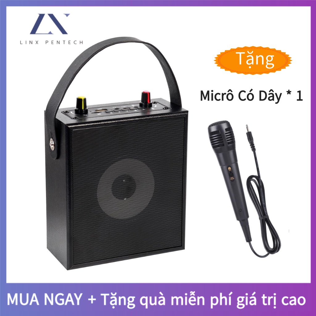 Loa hát karaoke không dây Bluetooth 5.0 (micro có dây * 1)hỗ trợ phát lại âm thanh Bluetooth / USB / TF card / AUX