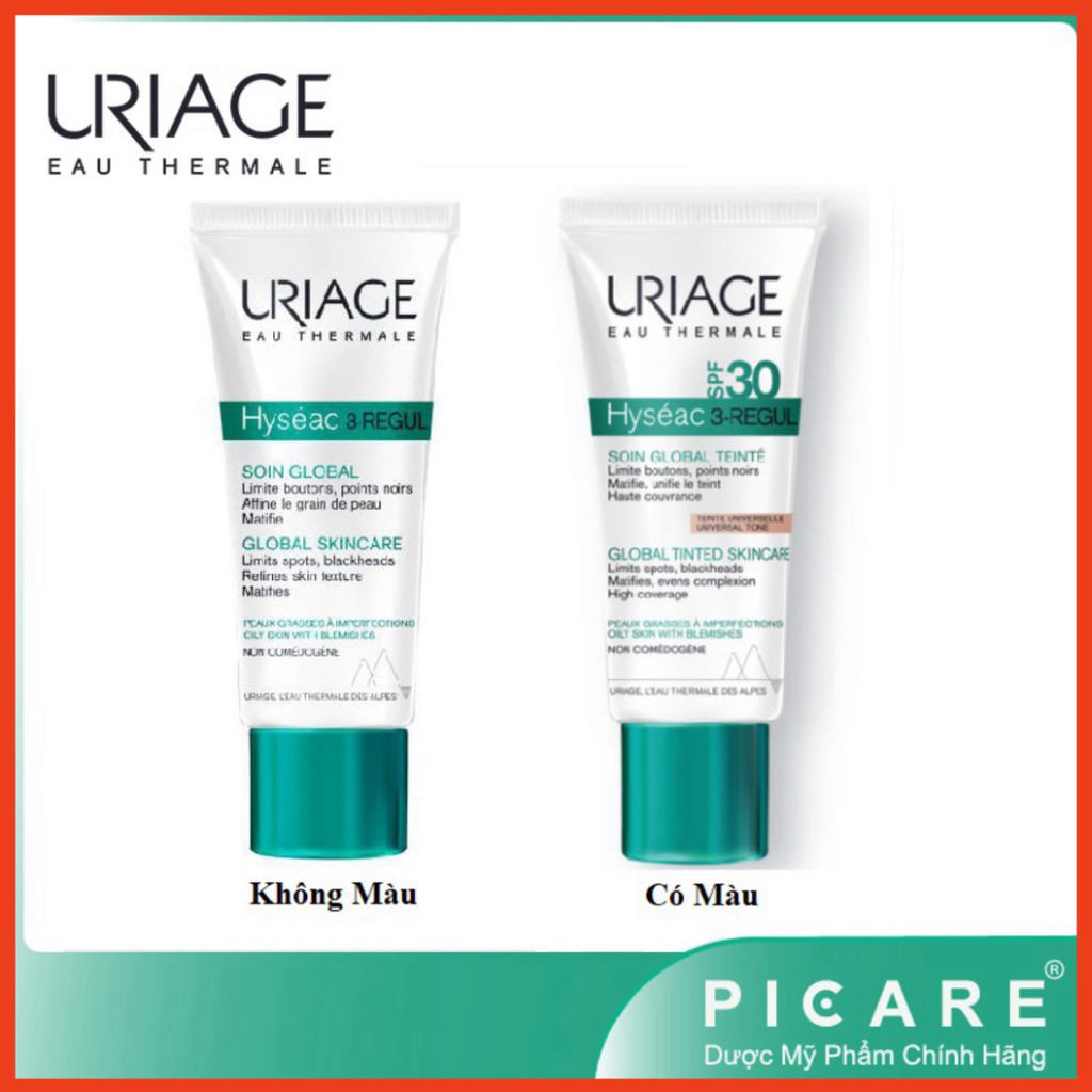 [CHÍNH HÃNG] Uriage kem ngăn ngừa mụn trứng cá hỗn hỗn Hyseac 3-Regul 40ml