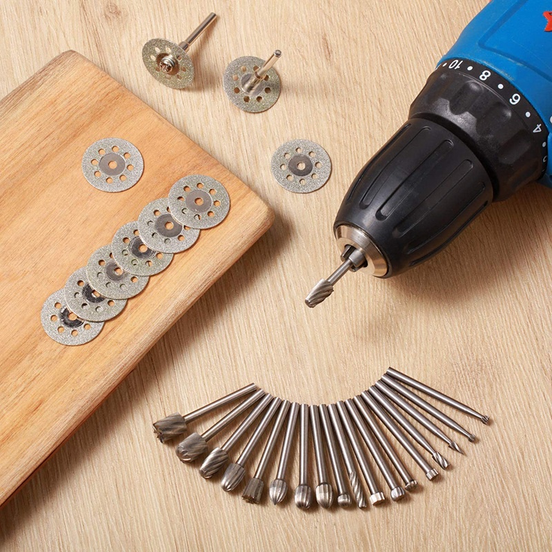 Bộ 20 Mũi Khoan Cắt Chạm Khắc Gỗ Bằng Cacbua