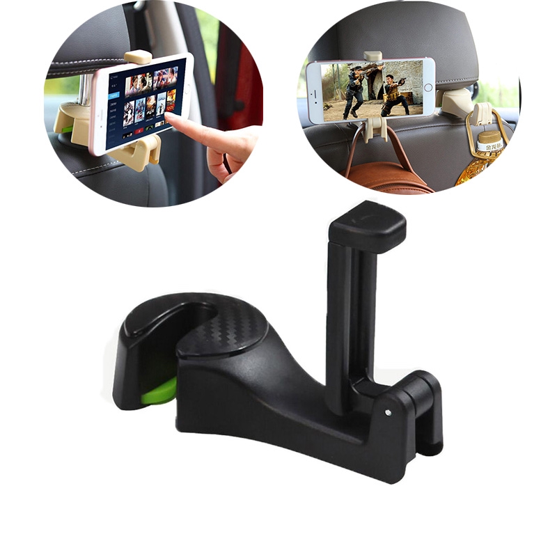 1 Móc Treo Đồ 2 Trong 1 Gắn Ghế Xe Hơi Tiện Lợi Giá Đỡ