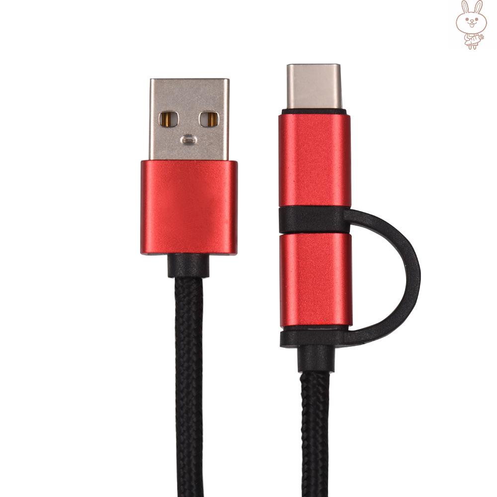 ol Original  2 in 1 Data Cable Type-C Micro USB Charging Cable Sync Data Line Cord Durable Charge Cable For     Nokia  Android Phone