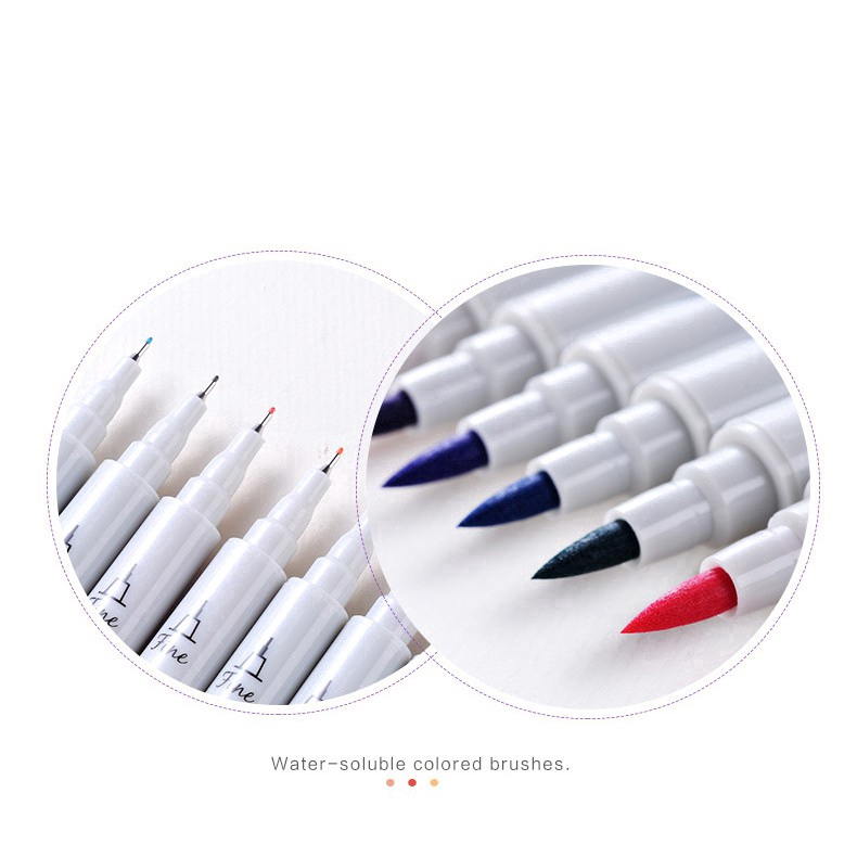 1 Cây Bút Lông Hai Đầu Màu Sắc Ngẫu Nhiên Dùng Vẽ Tranh Nghệ Thuật