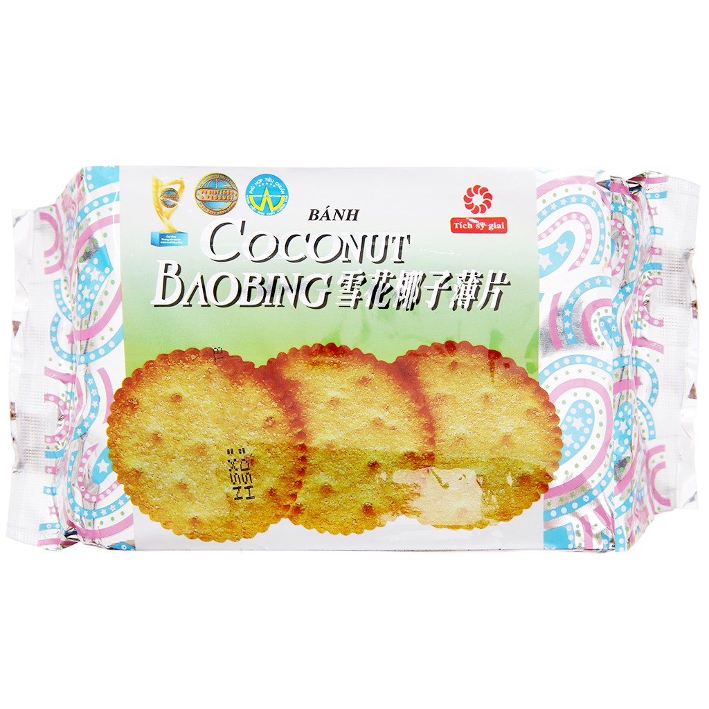 Bánh quy phủ đường Coconut Baobing gói 180g | BigBuy360 - bigbuy360.vn