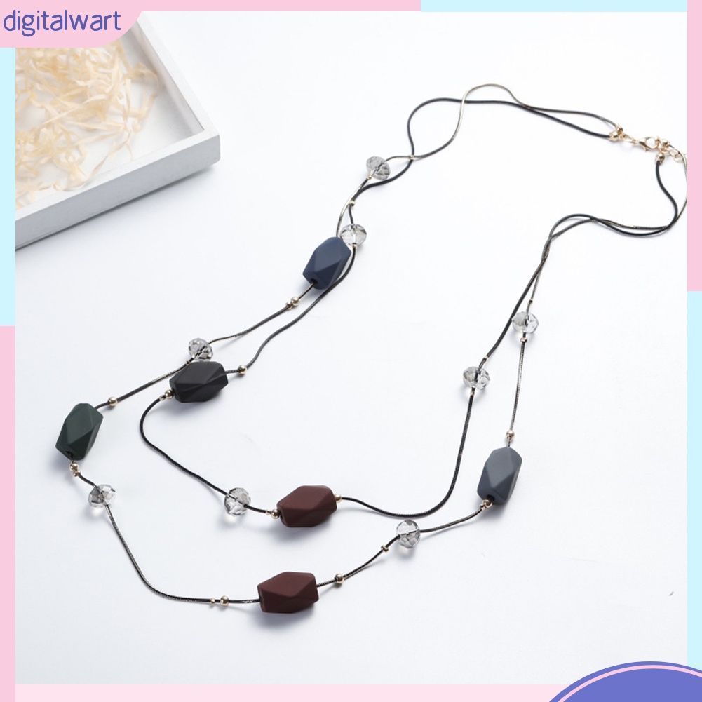 Dây Chuyền Dài 2 Lớp Đính Hạt Thời Trang