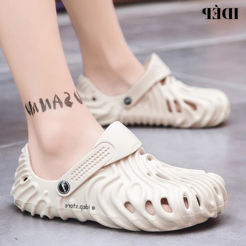 Dép Crocs - Giày sục lười nam siêu nhẹ lỗ gợn sóng YZ cao 3cm chất liệu EVA đi mưa đi biển Maipy - GL059
