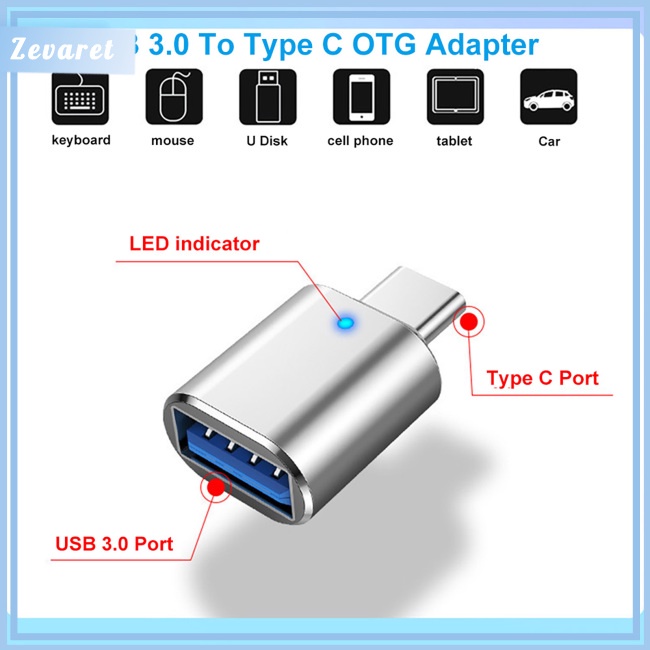 Đầu Đọc Thẻ Nhớ Zevaret Type-c Sang USB3.0 OTG