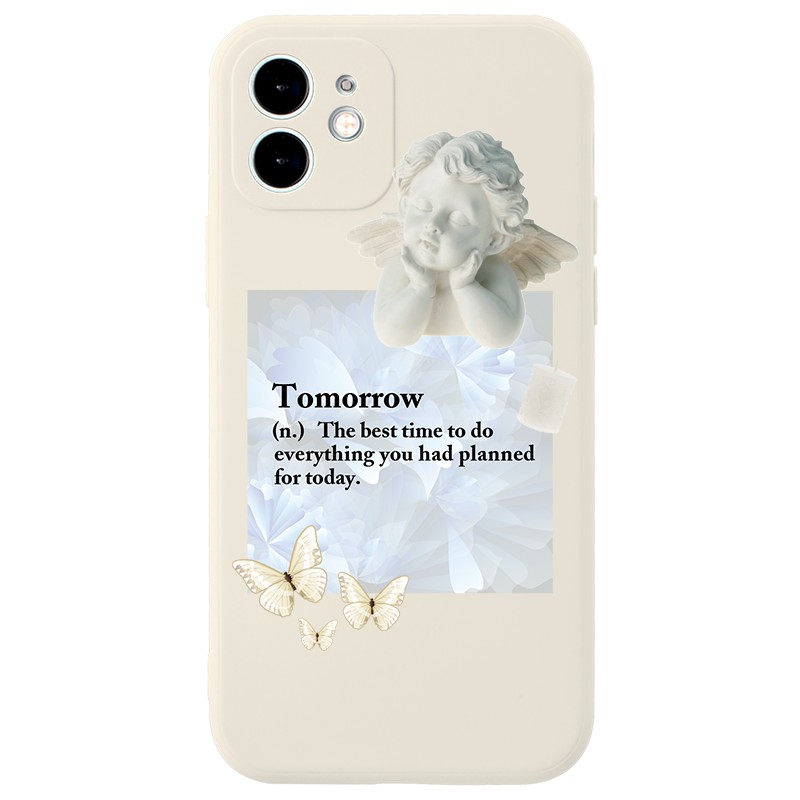 Ốp lưng JURSUE mềm hình cặp đôi dễ thương đẹp cho iPhone 13 12 11 Pro Max SE 2020 X XR XS ip 8 7 6 6S Plus kute Y248