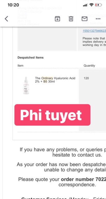 Tinh chất The ordinary HyLuronic Acid ( Đủ bill ) | BigBuy360 - bigbuy360.vn