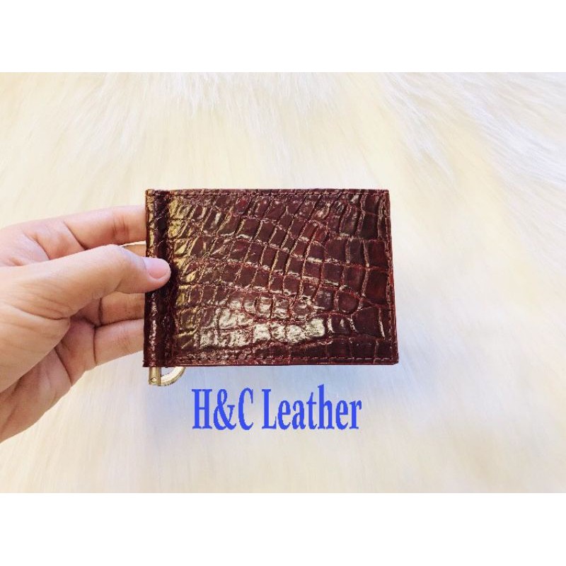 Ví kẹp tiền cá sấu thật 100%