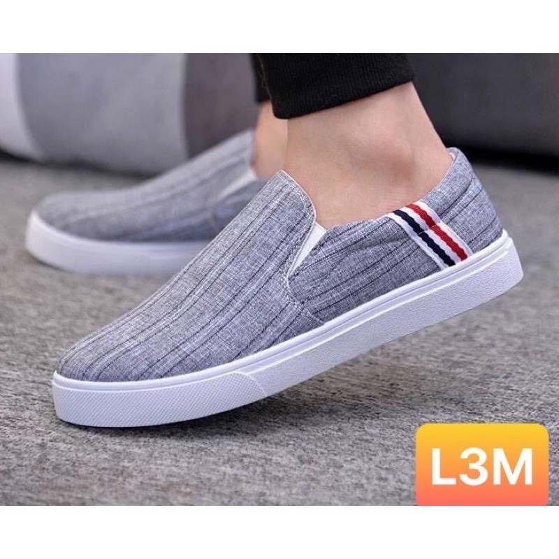 Giày lười vải nam cao cấp L3M ( kèm ảnh thật)