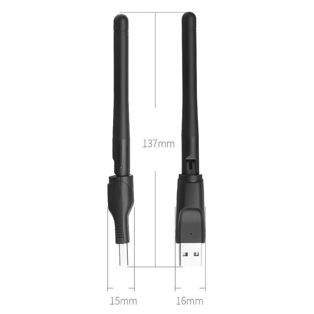 Đầu thu Wifi không dây USB 2.0 card mạng Lan MT7601 150Mbps 802.11 B / G / N có anten xoay | BigBuy360 - bigbuy360.vn