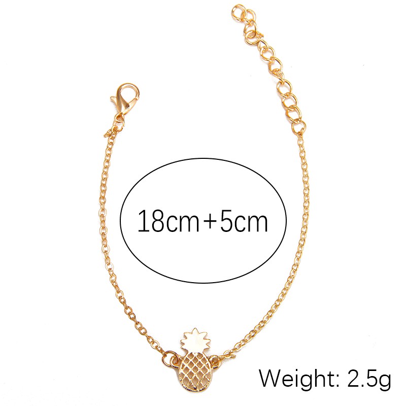 Beautiful Pineapple Face Alloy Bracelet