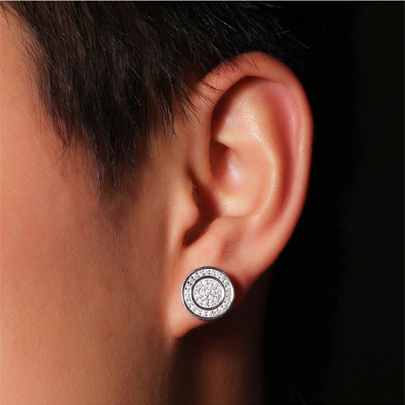 Khuyên Tai Đính Đá Phong Cách Hip Hop Cá Tính Dành Cho Nam