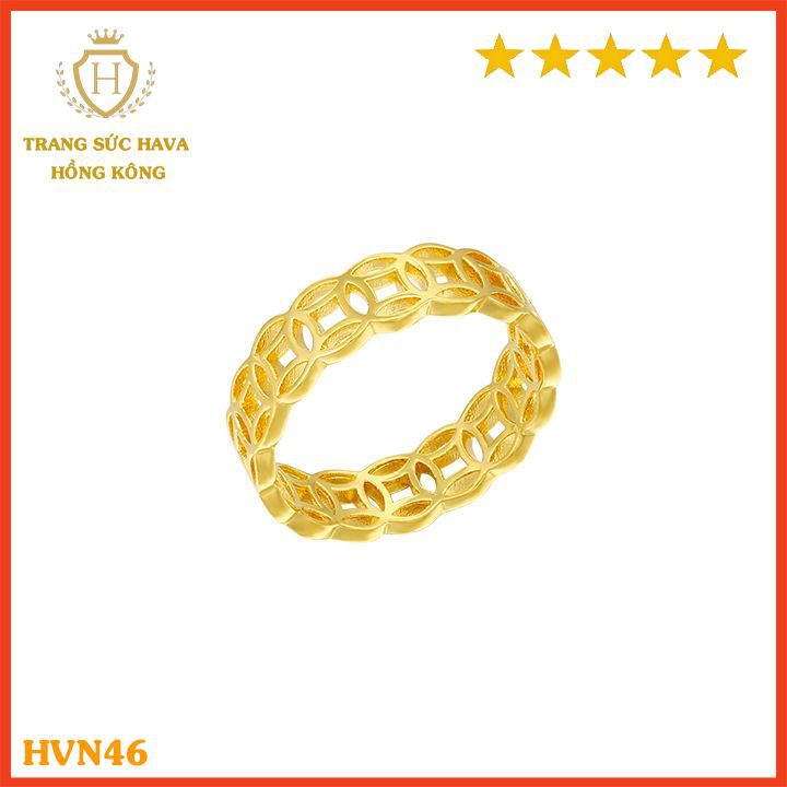 Nhẫn Kim Tiền Nữ Titan Xi Mạ Vàng Non 24k Cao Cấp, Nhẫn Nữ Phong Cách Thời Trang Cá Tính - HVN46