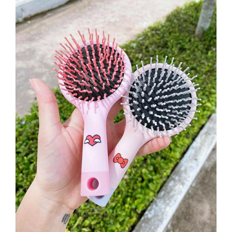 Gương lược 2 in 1 gỡ tóc rối thời trang