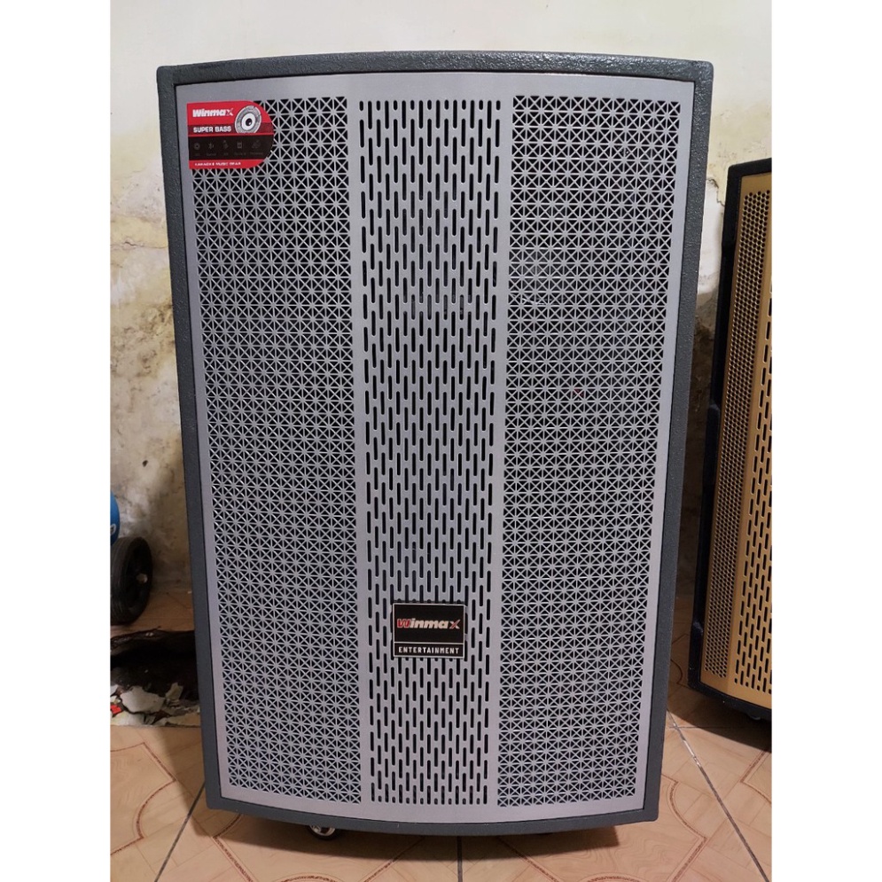 Loa kéo di động Winmax-W7777 công xuất 1000W Bass 4 tấc Vỏ gỗ chắc hát karaoke cực hay với đôi mic xịn hút giọng cực tốt