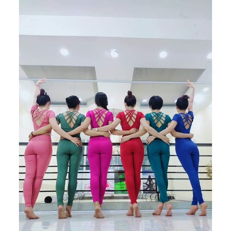 Set tập gym, yoga croptop chất vải co giãn thoải mái và thấm hút mồ hôi tốt tốt 080 - Yoga An Viên