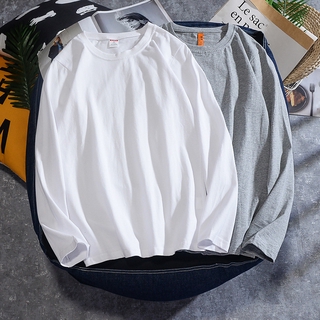 【EI KA 】 S-XXXL 8 Colour Long sleeve T-shirt Pure color Unisex Comfortable Casual Tops