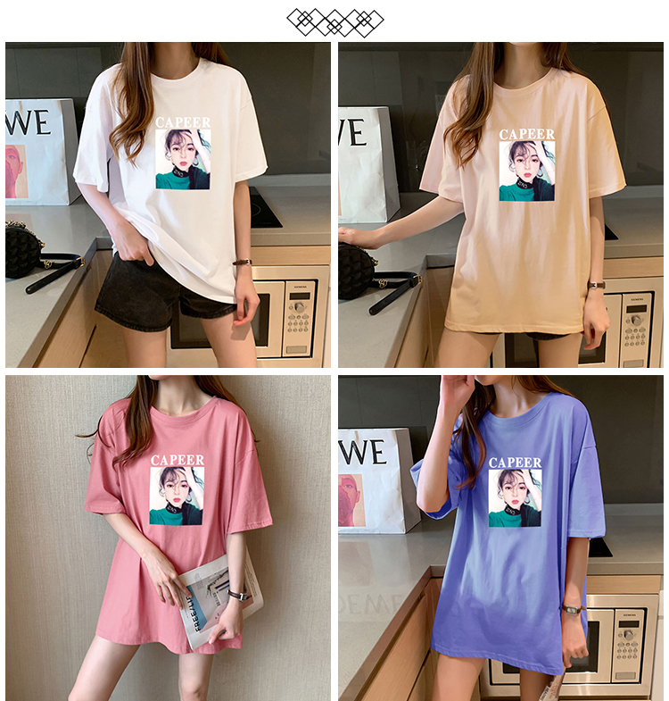 NRVP Áo Thun 100% Cotton Tay Ngắn Thời Trang Hàn Quốc Cho Nữ