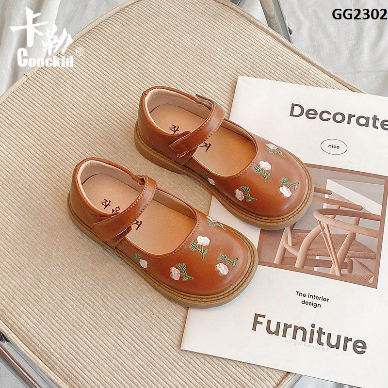 Giày Búp Bê Thêu Hoa Style Hàn Quốc Cho Bé Gái