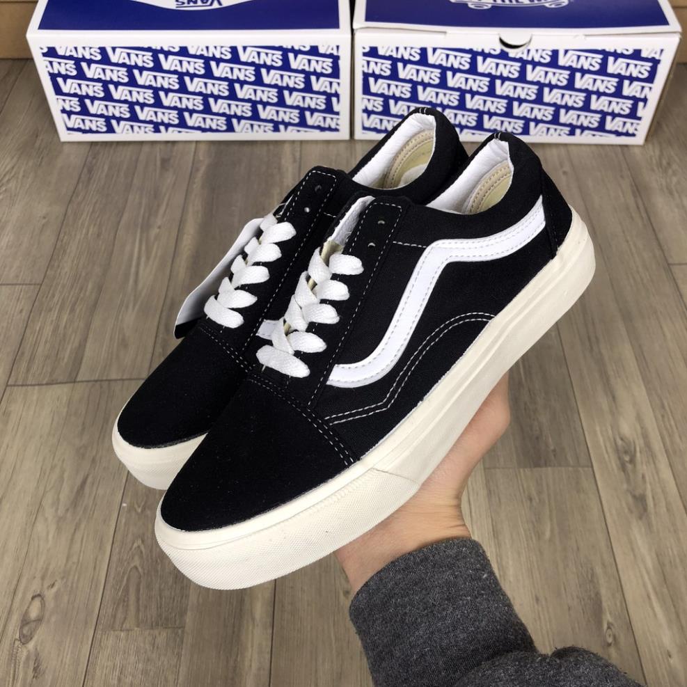 Giày Van Classic đen Vaul Caro buộc dây Old Skool , Giày thể thao nam nữ Vans bản cao cấp