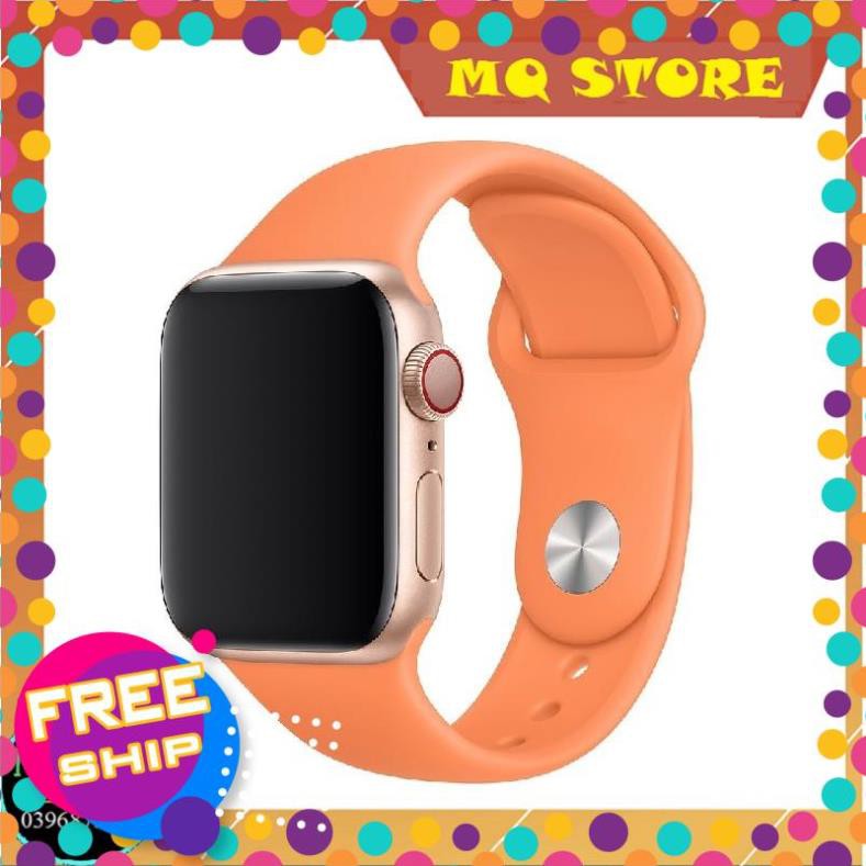 [Rẻ]  Dây đeo Apple Watch cao su màu cam Orange cao cấp size 38 -40-42-44MM -đẹp