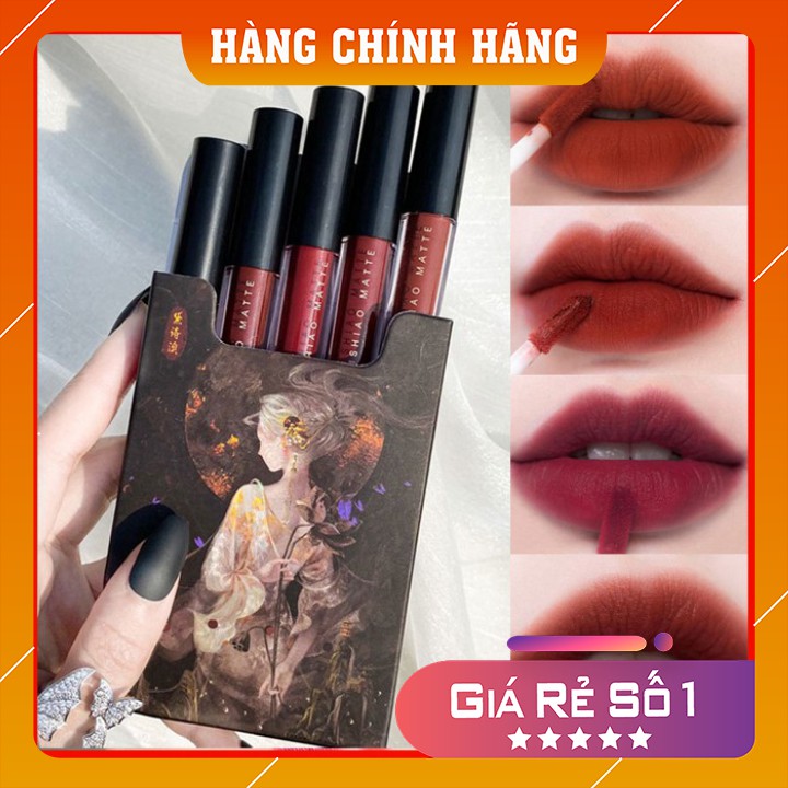 Son Kem Lì ❤️FREESHIP❤️ Set 5 Son Kem Lì Lâu Trôi DAISHIAO MATTE Siêu Hot Nội Địa