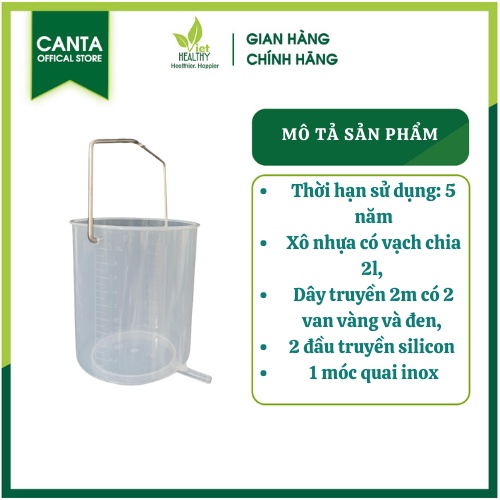Bộ Thụt Tháo Đại Tràng Xô Truyền Thải Độc Enema Cà Phê