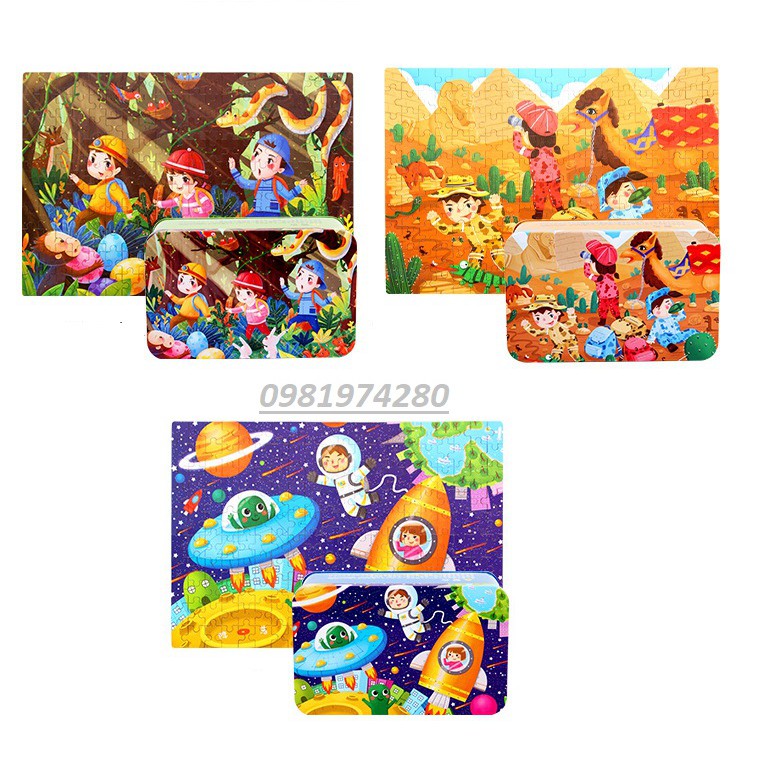 Ghép hình puzzle 200 mảnh hộp sắt