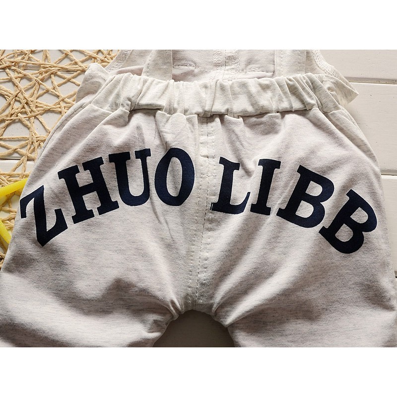 Bộ áo thun gấu trúc kèm quần yếm cho bé