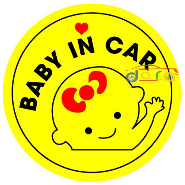 Decal dán xe ô tô BABY IN CAR ( nhiều mẫu mã)