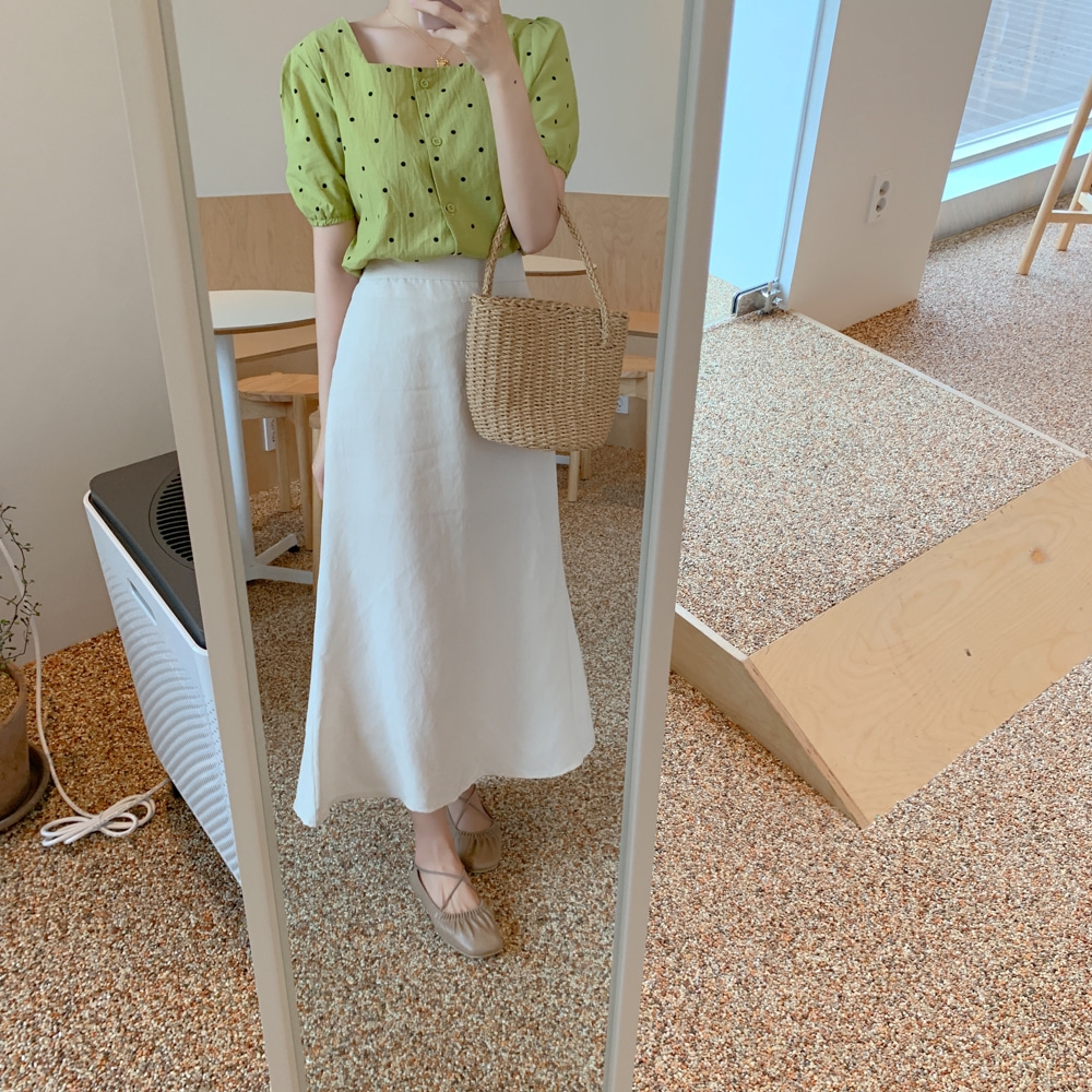 SUXI Áo sơ mi tay ngắn họa tiết chấm bi thanh lịch thời trang phong cách Hàn Quốc cho nữ