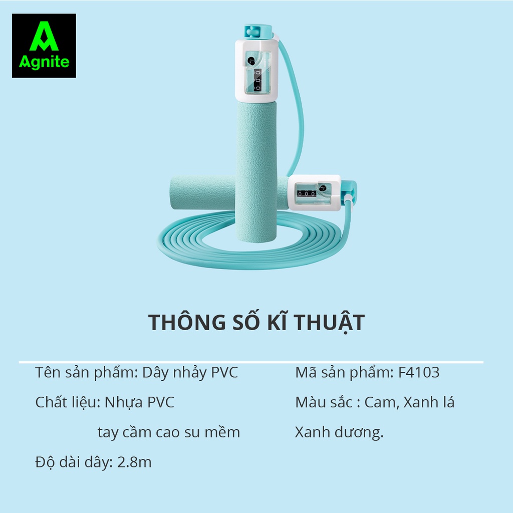 Dây nhảy thể dục Deli đếm vòng, dụng cụ tập thể thao cao cấp, tăng chiều cao, giảm cân, tan mỡ toàn thân F4103