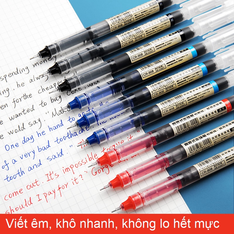 Bút bi mực nước ngòi 0.5mm, Bút gel ngòi 0.5mm lâu hết mực tiện dụng