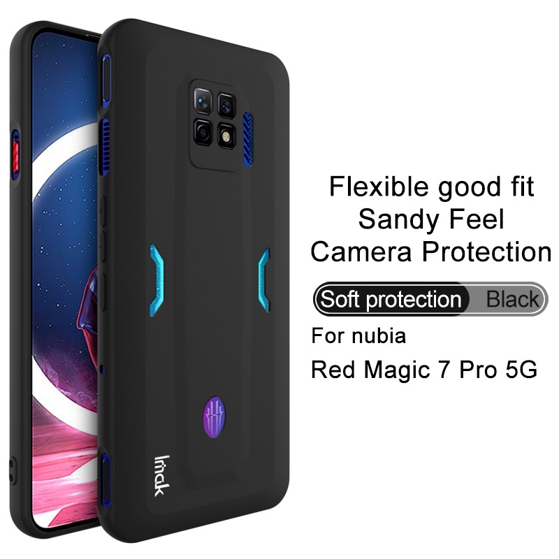 Ốp Điện Thoại TPU Dẻo Siêu Mỏng Màu Nhám Kèm Dây Đeo Cho ZTE Nubia Red Magic 7 Pro 5G Magic7 Pro