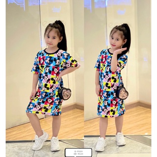 Đầm suông thun lạnh bé gái