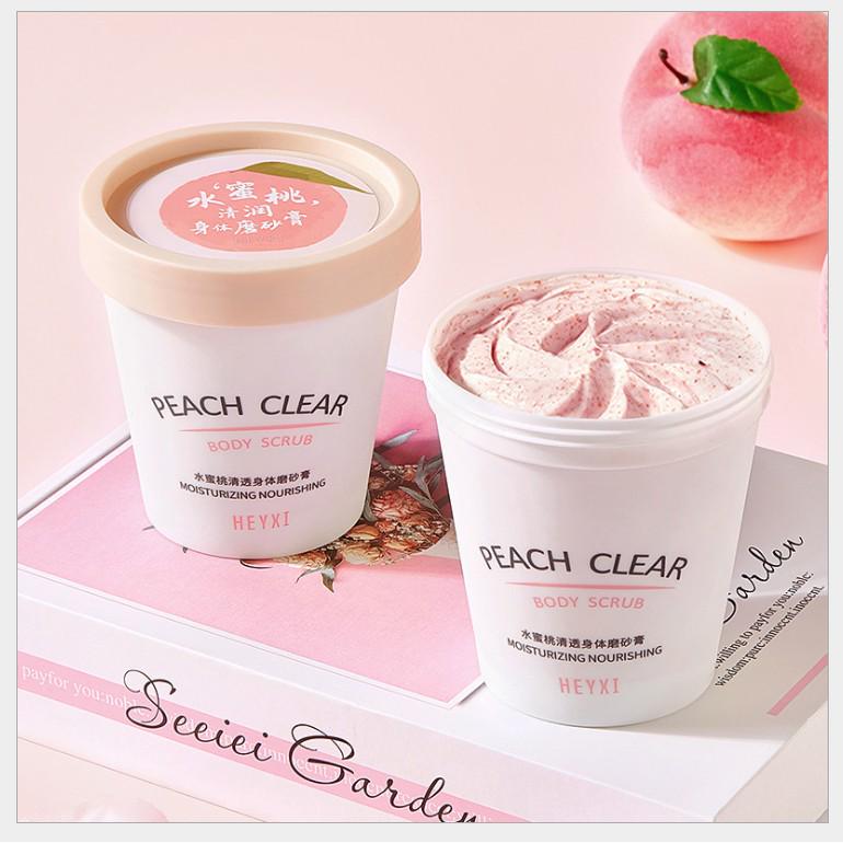 [200ML] Kem Tẩy Da Chết Body Đào Peach Clear - Kem Tẩy Tế Bào Chết Cơ Thể Toàn Thân Hương Đào Cho Da Mềm Mịn Thơm Tho